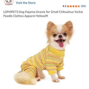 Amazon Yellow Striped Dog Pajama Onesie